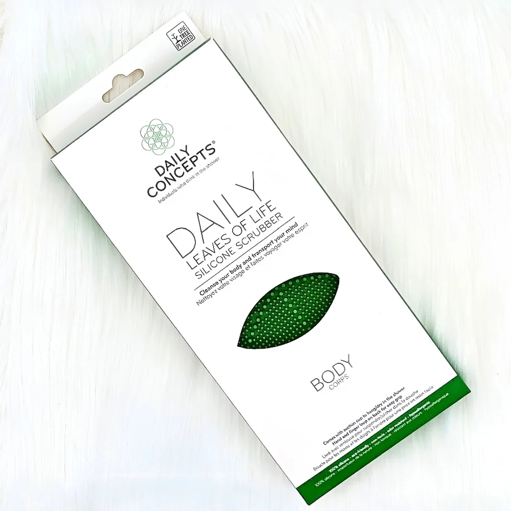 🔴 DAILY CONCEPTS Leaves of Life Silicone Body Scrubber